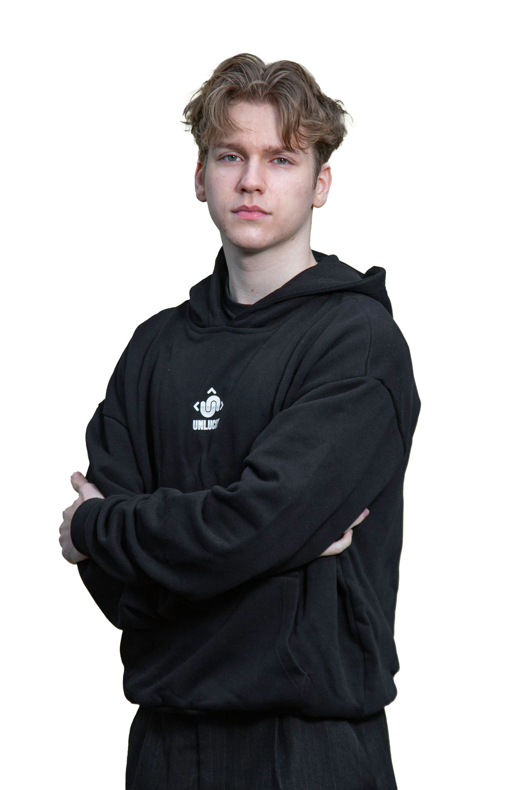Hoodie "UNLUCKY" black