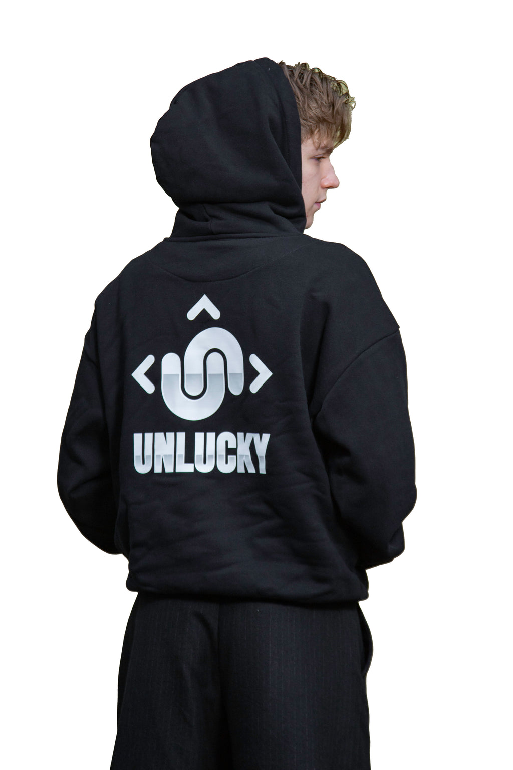 Hoodie "UNLUCKY" black