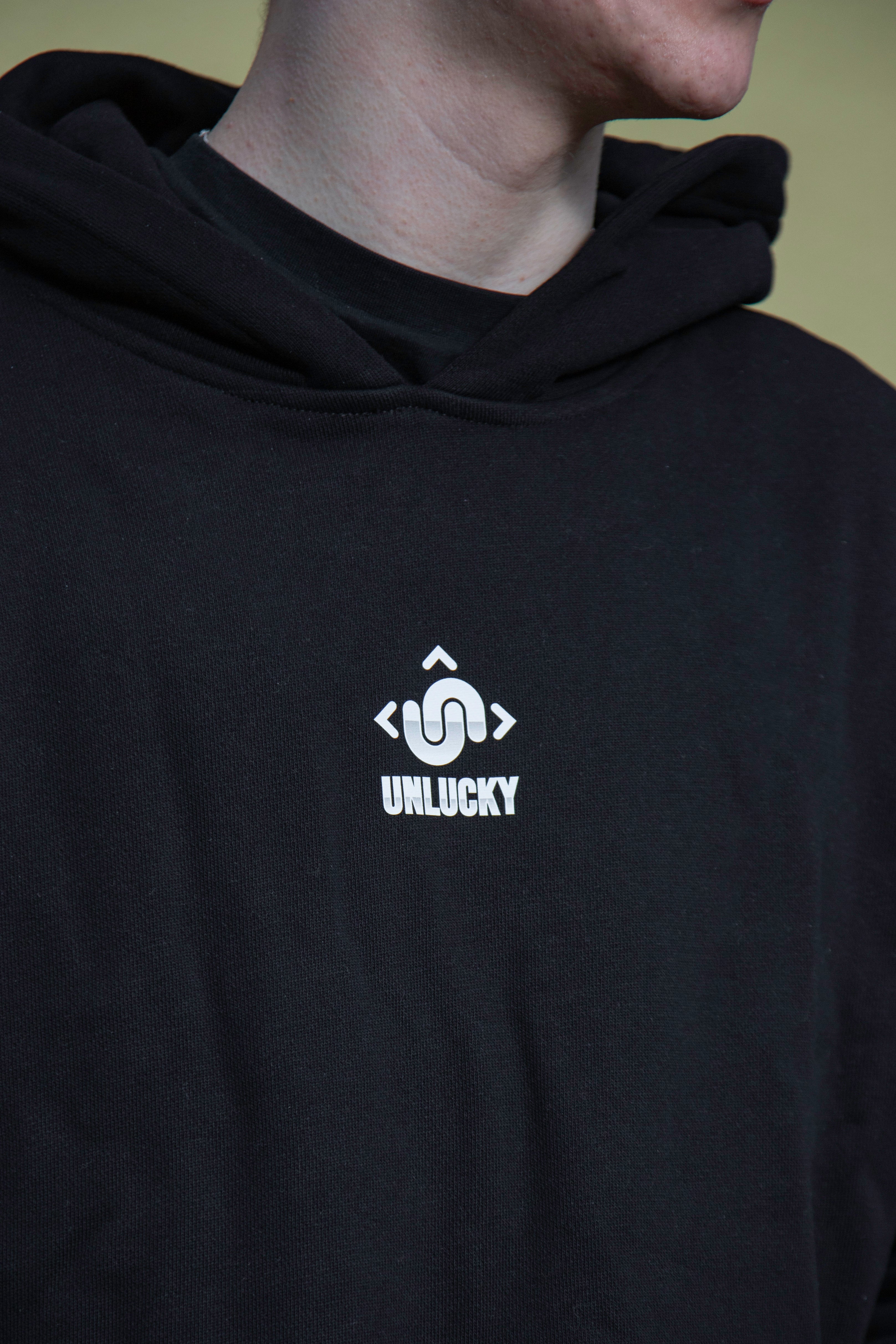 Hoodie "UNLUCKY" black